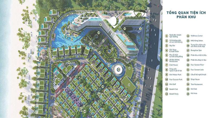 Tiện ích dự án The Six Premier - Charm Resort Hồ Tràm